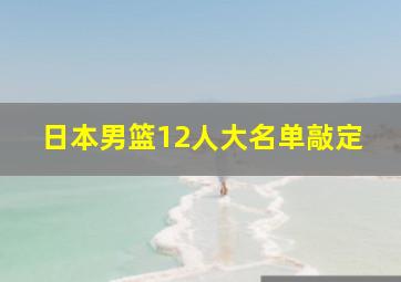 日本男篮12人大名单敲定