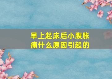 早上起床后小腹胀痛什么原因引起的