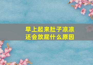 早上起来肚子凉凉还会放屁什么原因