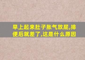 早上起来肚子胀气放屁,排便后就差了,这是什么原因