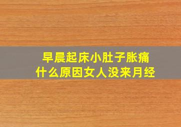 早晨起床小肚子胀痛什么原因女人没来月经