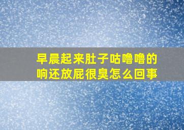 早晨起来肚子咕噜噜的响还放屁很臭怎么回事