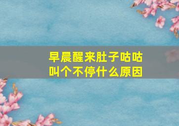 早晨醒来肚子咕咕叫个不停什么原因