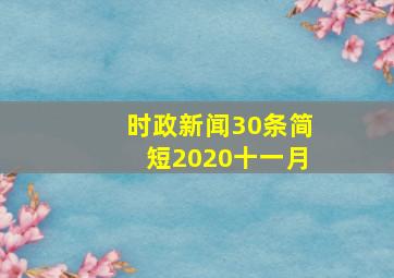 时政新闻30条简短2020十一月