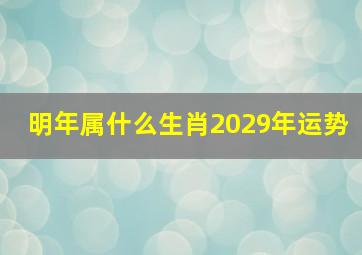 明年属什么生肖2029年运势