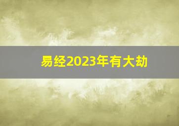 易经2023年有大劫