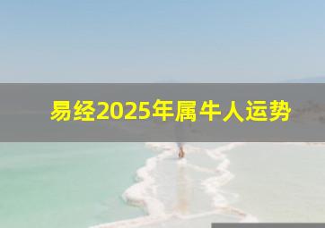 易经2025年属牛人运势