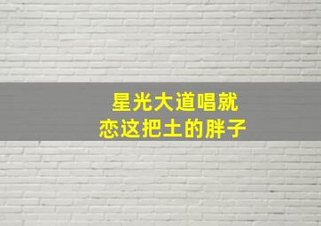 星光大道唱就恋这把土的胖子