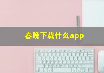 春晚下载什么app