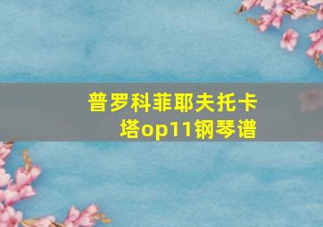 普罗科菲耶夫托卡塔op11钢琴谱