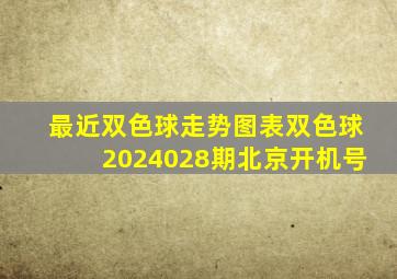 最近双色球走势图表双色球2024028期北京开机号