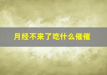 月经不来了吃什么催催