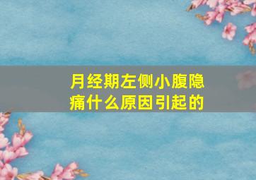 月经期左侧小腹隐痛什么原因引起的