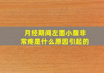 月经期间左面小腹非常疼是什么原因引起的