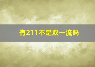 有211不是双一流吗