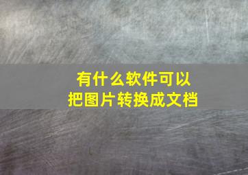 有什么软件可以把图片转换成文档