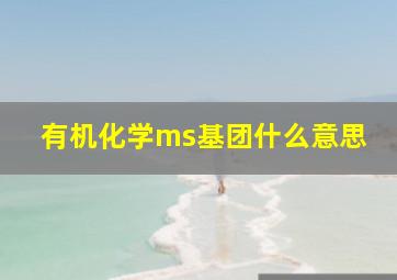 有机化学ms基团什么意思