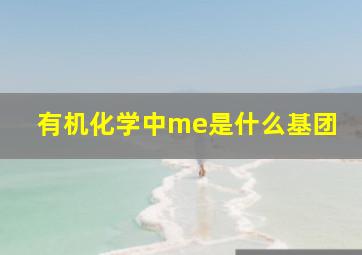 有机化学中me是什么基团