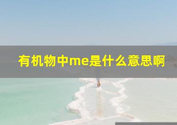 有机物中me是什么意思啊