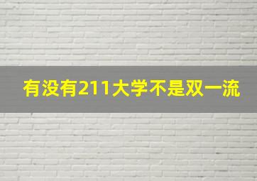 有没有211大学不是双一流