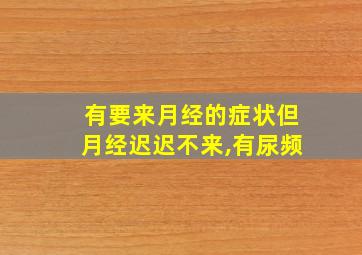 有要来月经的症状但月经迟迟不来,有尿频