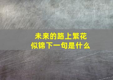 未来的路上繁花似锦下一句是什么