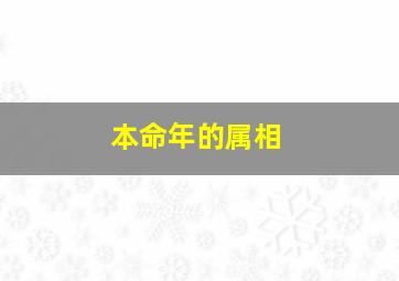 本命年的属相