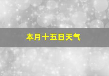 本月十五日天气