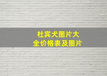 杜宾犬图片大全价格表及图片