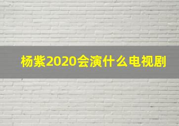 杨紫2020会演什么电视剧