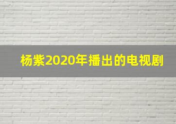 杨紫2020年播出的电视剧