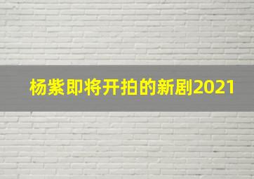 杨紫即将开拍的新剧2021