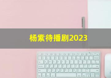 杨紫待播剧2023