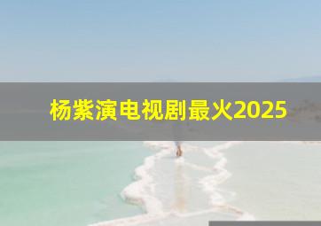 杨紫演电视剧最火2025