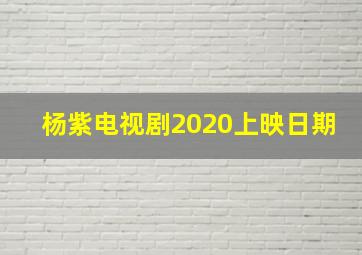 杨紫电视剧2020上映日期