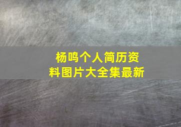 杨鸣个人简历资料图片大全集最新