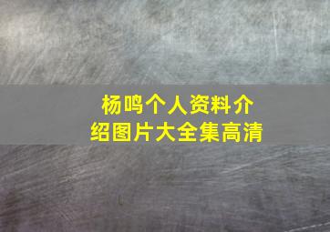 杨鸣个人资料介绍图片大全集高清