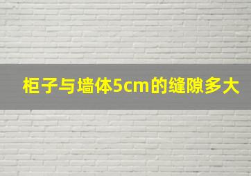 柜子与墙体5cm的缝隙多大