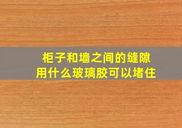 柜子和墙之间的缝隙用什么玻璃胶可以堵住