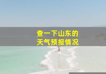 查一下山东的天气预报情况