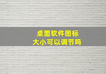 桌面软件图标大小可以调节吗