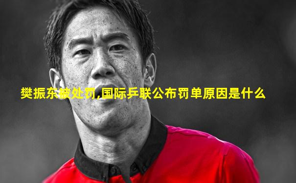 樊振东被处罚,国际乒联公布罚单原因是什么