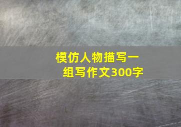 模仿人物描写一组写作文300字