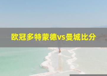 欧冠多特蒙德vs曼城比分