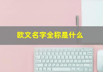 欧文名字全称是什么