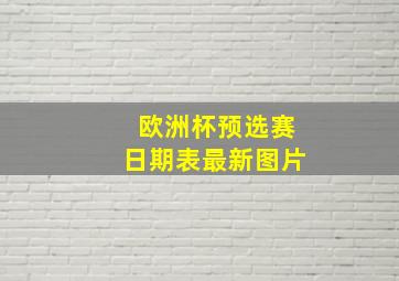 欧洲杯预选赛日期表最新图片