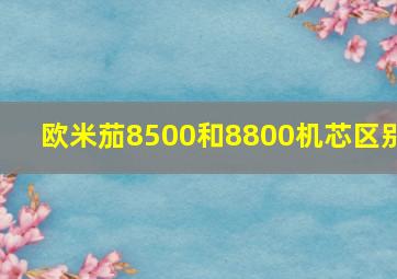 欧米茄8500和8800机芯区别