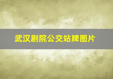 武汉剧院公交站牌图片