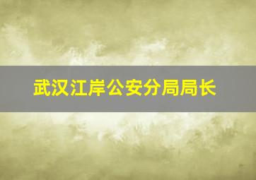 武汉江岸公安分局局长