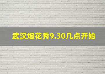 武汉烟花秀9.30几点开始